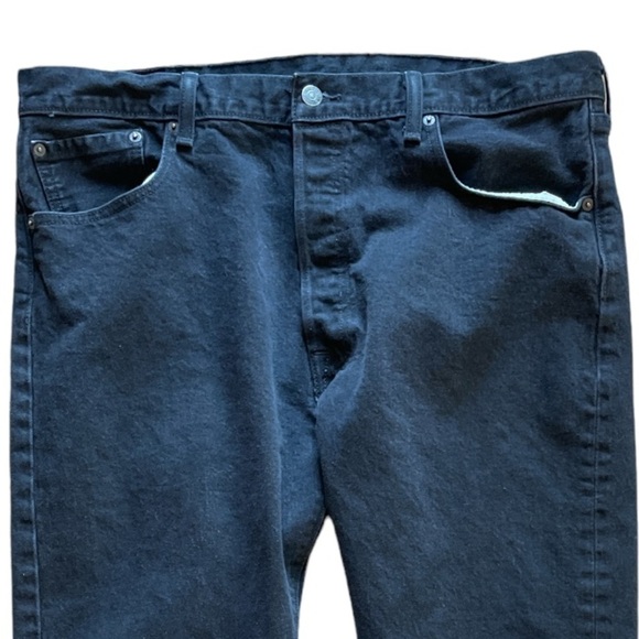 Levi's 501 Button Fly Black Denim Jeans. Size 40x30 - Picture 3 of 7